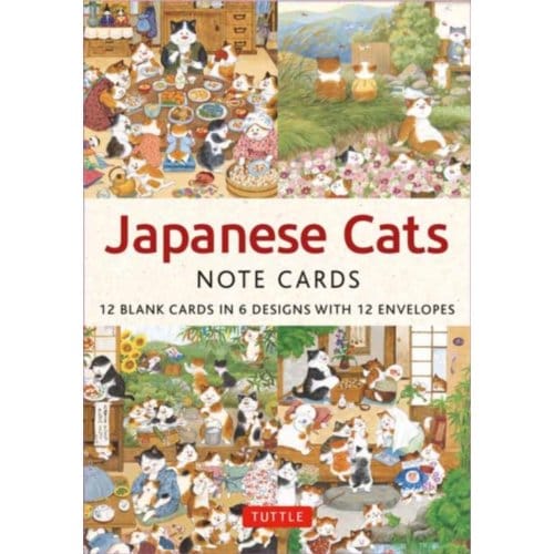 Japanese Cats - 12 Blank Note Cards: In 6 Original Illustrations By Setsu Broderick With 12 Envelopes - Setsu Broderick