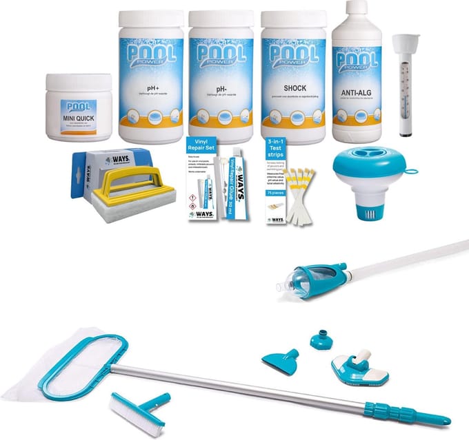 WAYS - Zwembad Onderhoud - Pakket Small Deluxe & Onderhoudsset Deluxe
