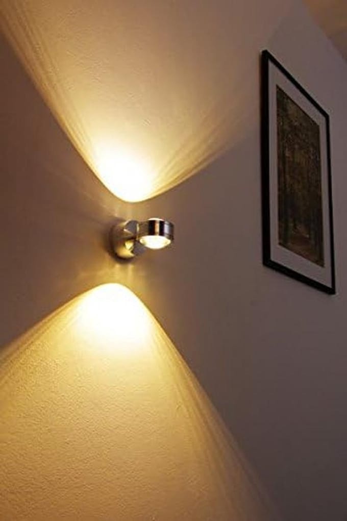 Moderne LED Binnenmuurlamp Metaal Glas Up & Down Licht