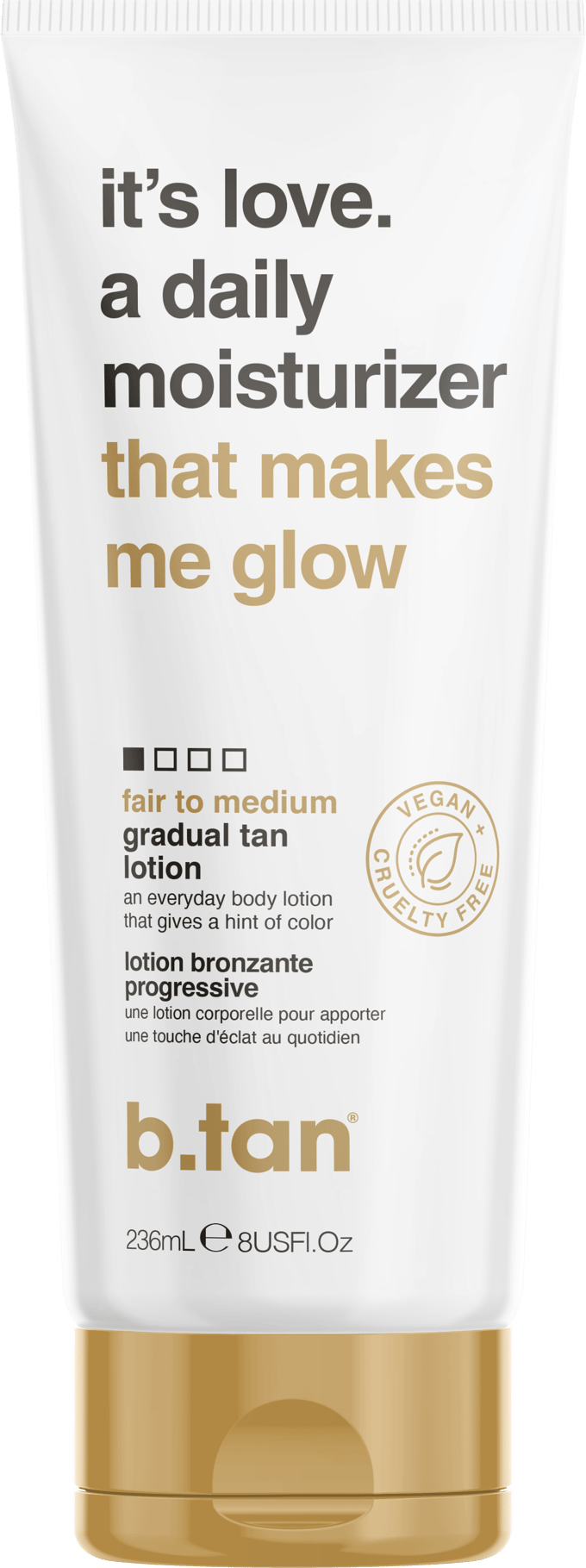 B.Tan Gradual Tan Lotion It's Love A Daily Moisturizer That Makes Me Glow 236 ml