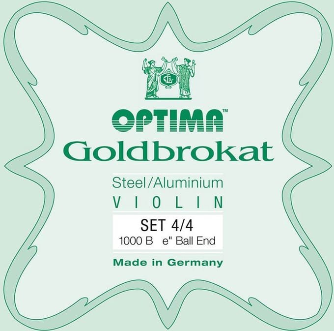 Optima 1000-44 string set for violin 4/4, steel & aluminum, with ball end E-1 string