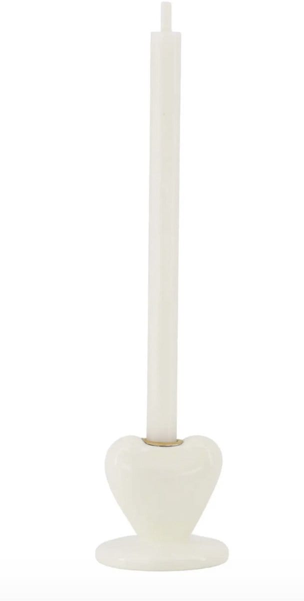 Zusss Kandelaar keramiek hartje wit