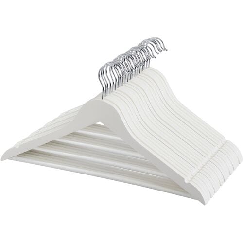 W5 Houten kledinghangers 20 stuks (wit)