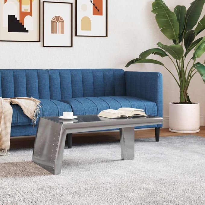 vidaXL - Salontafel - Aviator - vintage - luchtvaartstijl - aluminium