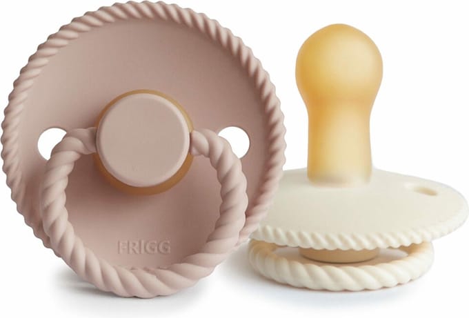 Frigg Fopspeen Rope Blush/Cream T26-18mnd (2 stuks)