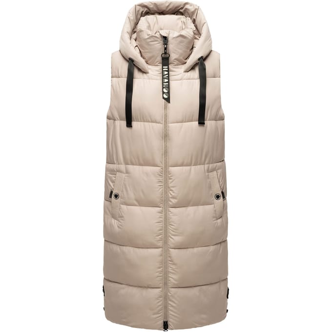 Navahoo dames lange bodywarmer Schnuffelchen – Warm & Stijlvol met Capuchon