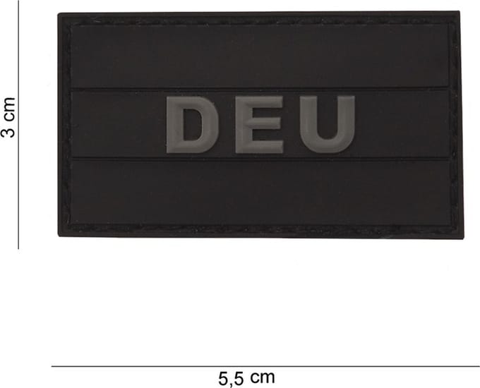 101 Inc Embleem 3D Pvc Duitsland Klein  Zwart   12019