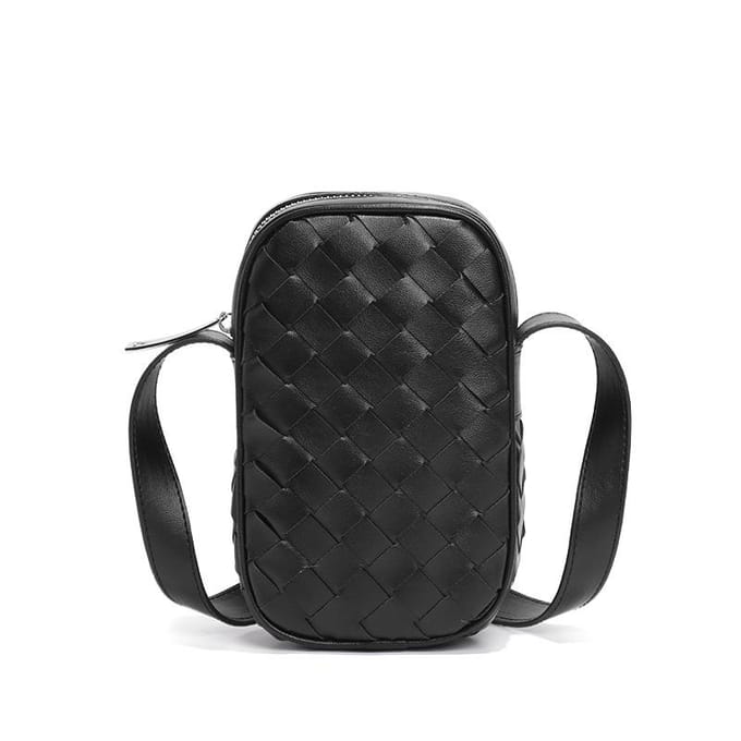 Zomer Verticale Telefoontas, Geweven Schoudertas, Mini Tas, Multifunctionele Crossbody Tas blue