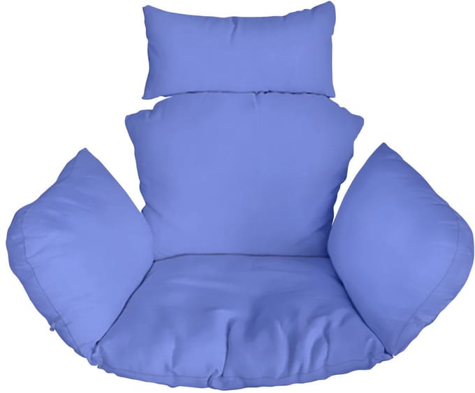 FEROCITY - Hangstoel Kussen - Hangstoelkussen - Tuincocon Kussen - Schommelkussen - Polyester - Blauw