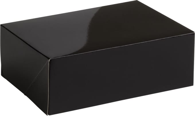 Geschenkdoos glans 20x14x7cm ZWART (10 stuks)