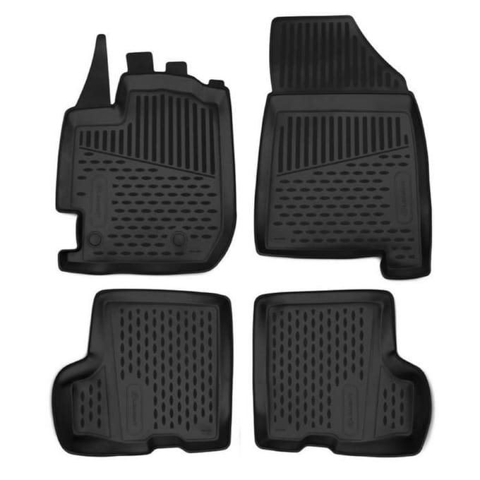 J&amp;j automotive | tapis de sol en caoutchouc 3d exclusive pour dacia dacia 2017-2024 zwart