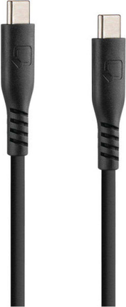 Optiline Usb C naar Usb C - Laadkabel - Synchronisatiekabel - - 20cm – Verstevigde Hals – Zwart