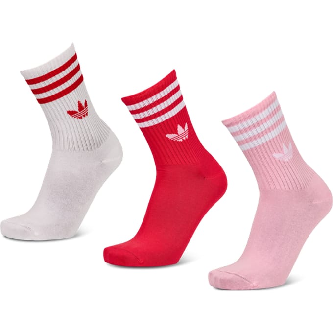 Adidas Mid Cut Crew 3 Pack Sokken Unisex - Roze - Maat 43-45