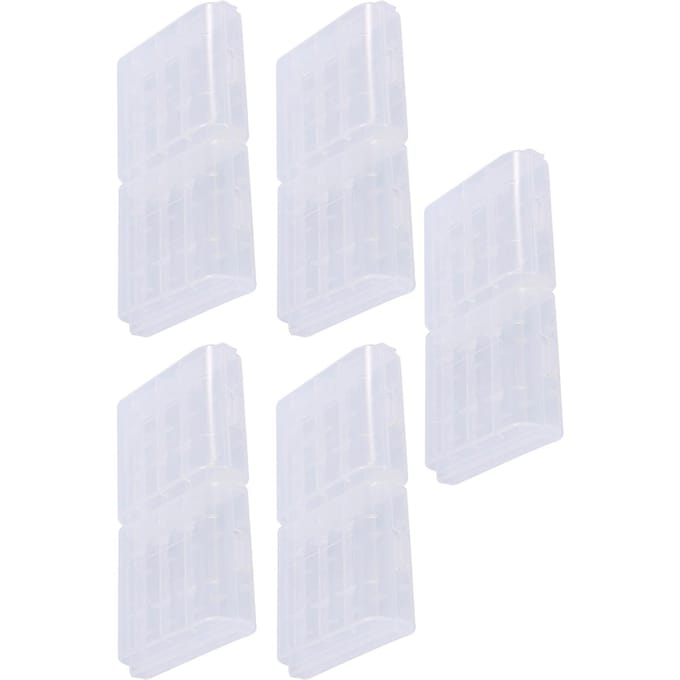 10 Stuks Multifunctionele Transparante Harde Plastic Opbergdoos Houder Voor AA AAA Batterij white