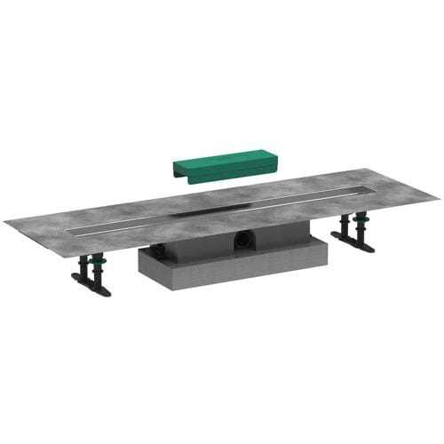 Hansgrohe uBox universal - Complete set voor vlakke installatie 80 cm douchegoten, rvs 56018180