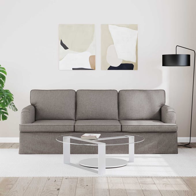 vidaXL - Bank - Taupe - 201 - x - 80 - x - 85 - cm - Stof