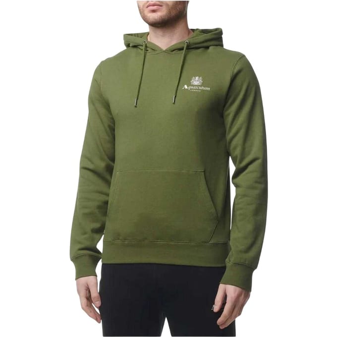 Aquascutum Heren Active Groot Logo Hoodie (Groen)
