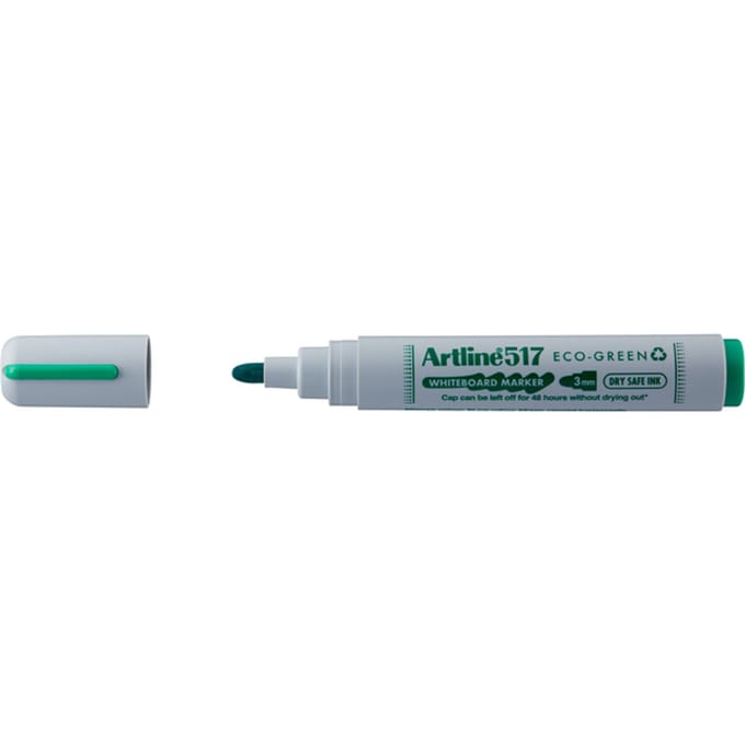 Whiteboardmarker Artline 517 Dry Safe Eco rond medium groen 1 Stuk