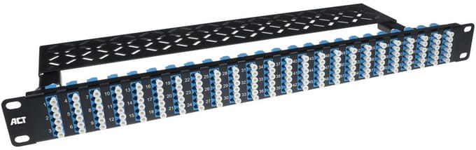 ACT Fiber panel high density 96 verbindingen / 192 fibers LC singlemode OS2