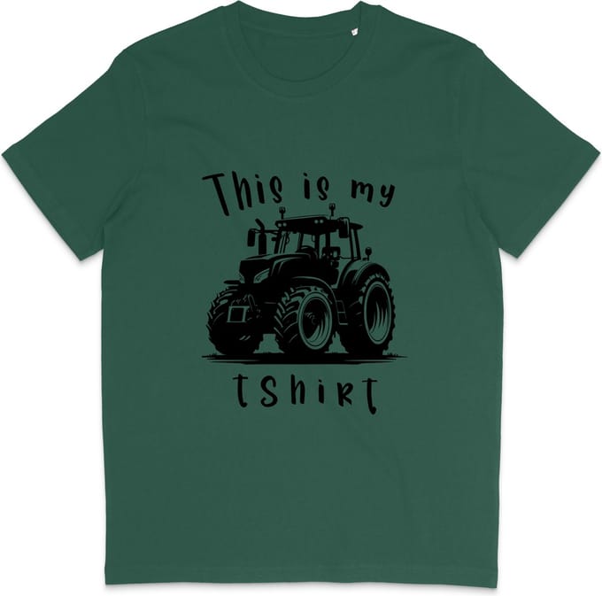 Grappig T Shirt Heren en Dames - This Is My Tractor T Shirt - Groen - M