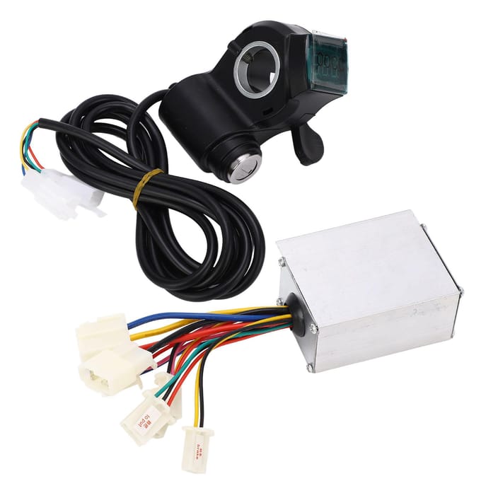 24V 250w Borstelmotor Controller Kit Digitaal Vermogensdisplay Duimgashendel met Sleutels voor Elektrisch white