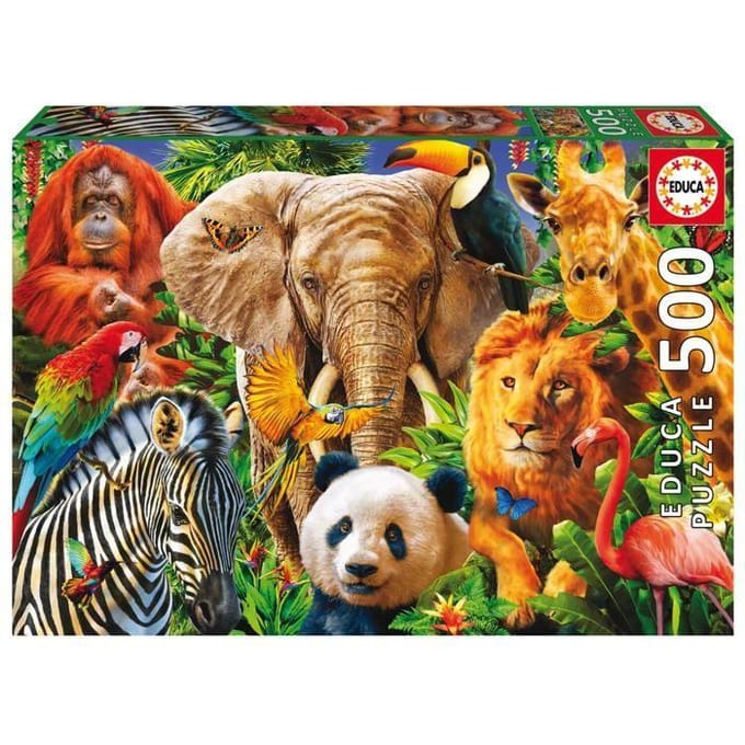 Educa - Puzzel - 500 stukjes - Wilde dieren - Legpuzzel
