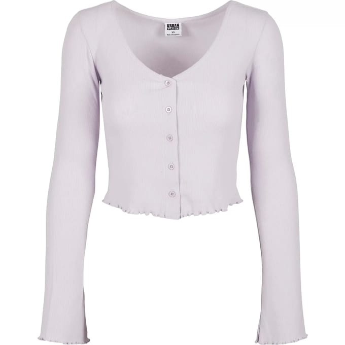 Urban Classics - Cropped Rib Cardigan - 5XL - Paars