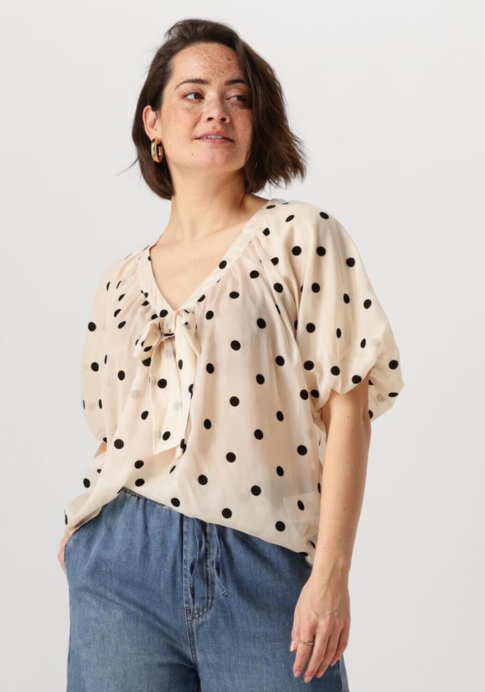 Lollys Laundry Pinell Blouse Ss Dames - Jurken - Gebroken wit - Maat S