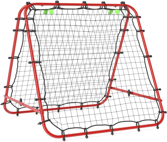 Voetbal Rebound Net - Rood - Staal - 5 Standen Verstelbaar