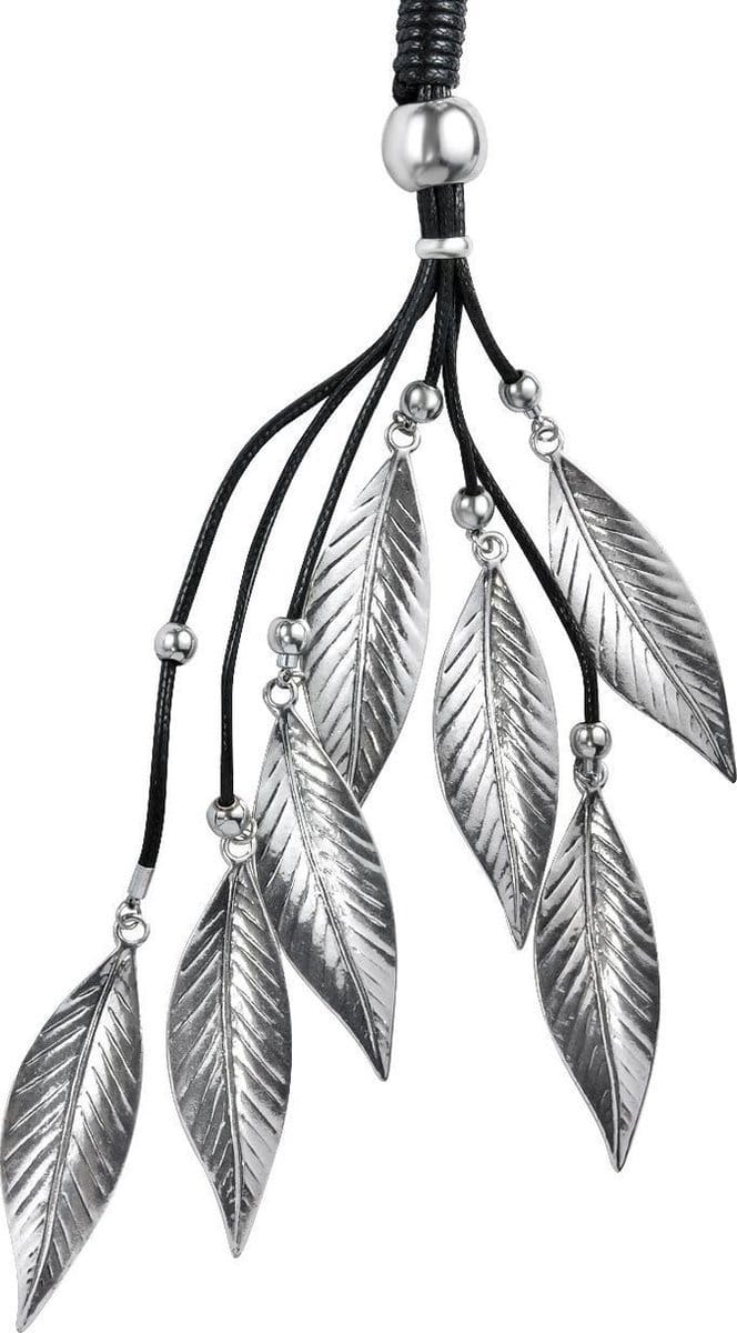 Behave - Lange ketting met bladvorm hanger - Boho chic sieraad