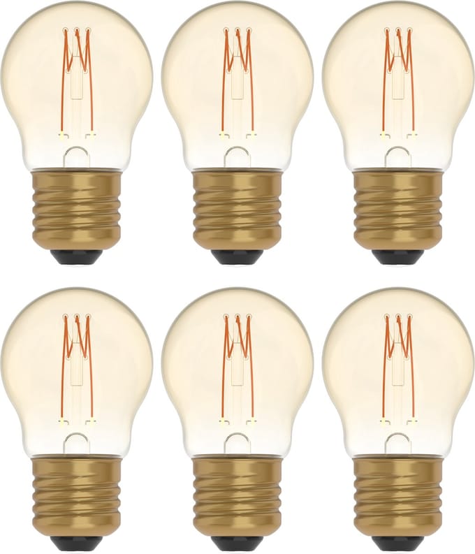 Proventa DECO LED Filament lamp E27 - Model XS - Dimbaar - ⌀ 45 mm - Extra warm wit - 6-pack
