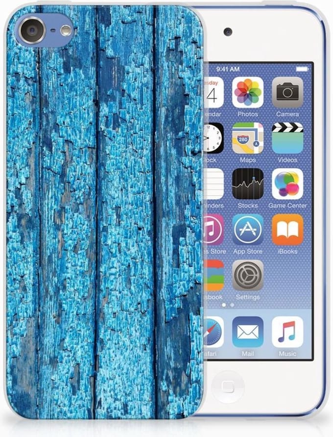 Apple iPod Touch 5 | 6 Bumper Hoesje Wood Blue
