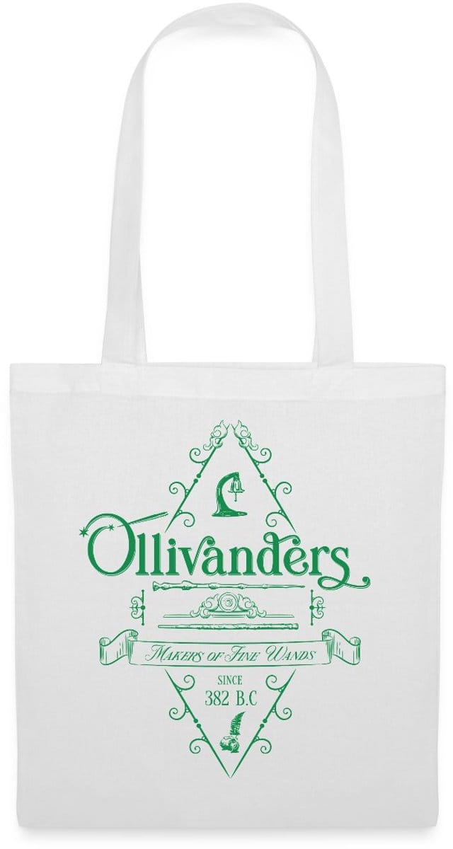 Harry Potter Olivanders Winkel Groen Logo Tas Van Stof Schoudertas