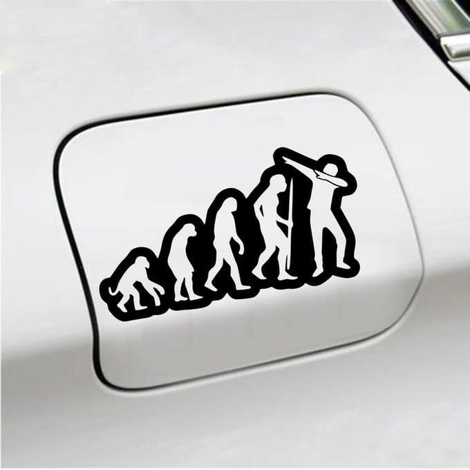 Bumpersticker - Dab - 7,7 X 14,8 - Zwart