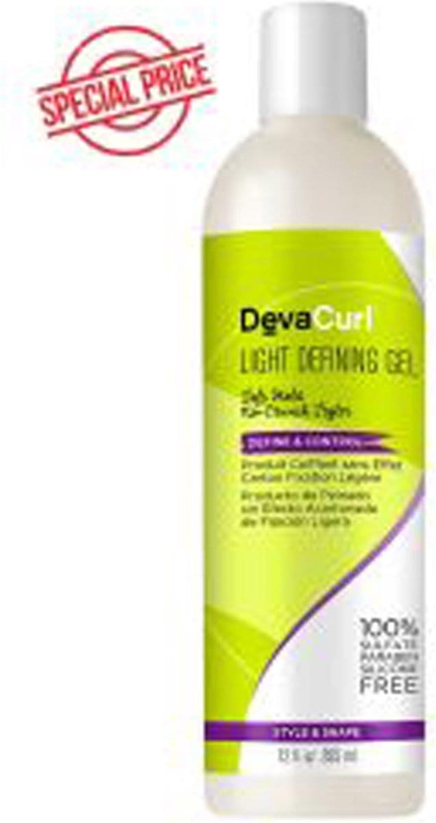 DevaCurl Light Defining Gel (Zachte Fixatie Geen Krokant Styler - Definieer & Controleer) 355ml/12oz yellow