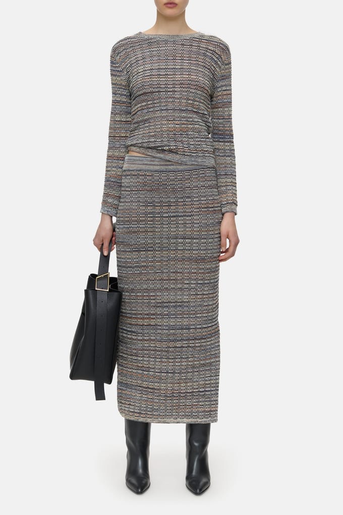 Closed Slim Tube Skirt Heritage Grey Größe: XL | Midiröcke Outlet | Damen | Grau