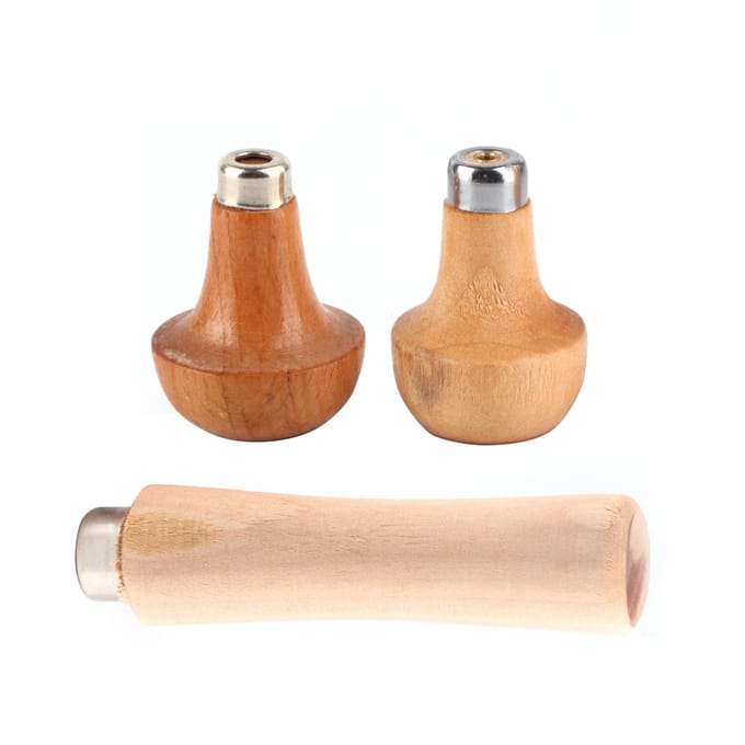 3 stuks Houten Handvat voor Vijl Snijgereedschap Ambacht DIY Handgereedschap Mes beige