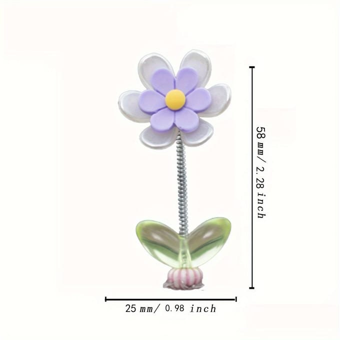 Madeliefje Bloem Auto Middenconsole Decoratie Huis Creatief Schattige Bloem Decoratie gray