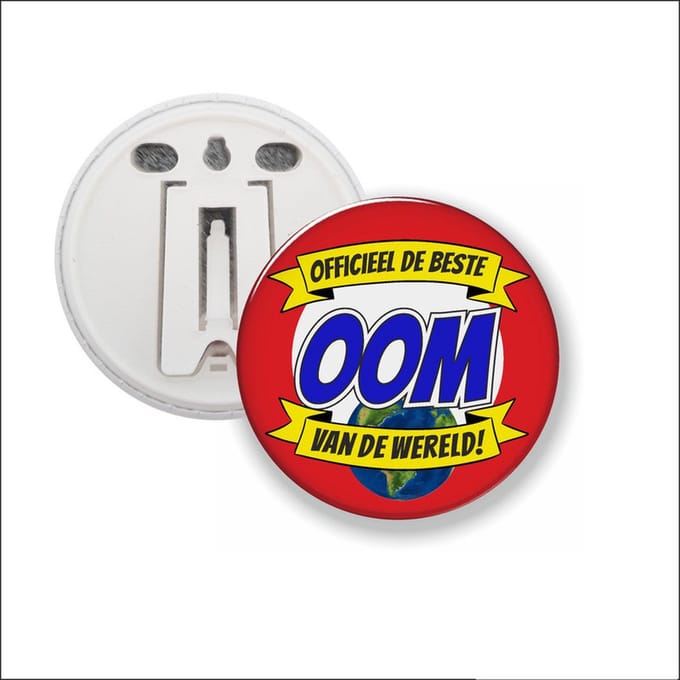 Button Met Clip 58 MM - Officieel De Beste Oom Van De Wereld