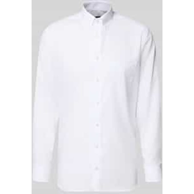 OLYMP Luxor modern fit overhemd - wit met button-down kraag - Strijkvrij - Boordmaat: 43