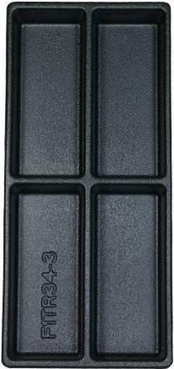 Benson 4-vaks gereedschapstray - kunststof - 38 x 17,5 x 4 cm