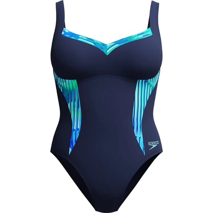 Dames zwempak uit 1 stuk Speedo Panel LLustre