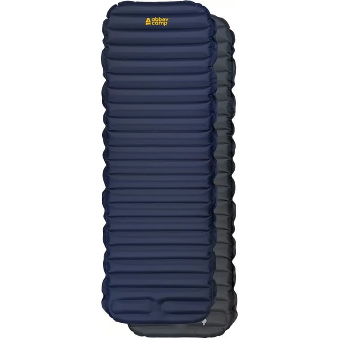 Abbey Camp Opblaasbare Slaapmaat - 195 x 70 x 9 cm - Blauw/Grijs