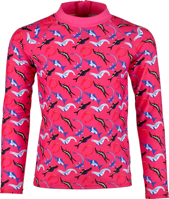 BECO ocean dinos - rashguard suit voor kinderen - roze - maat 152-158