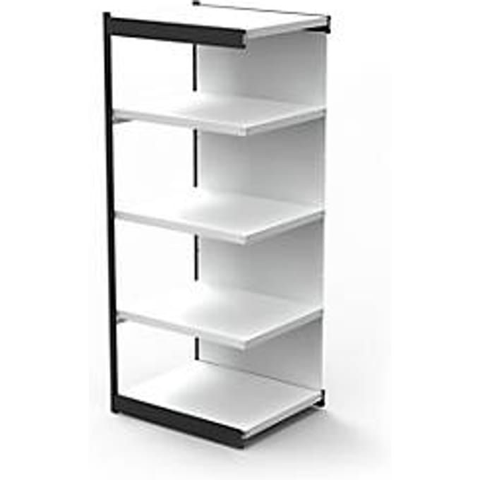 Stalen rek PROGRESS 2000, stellingsectie, achterwand, H 1900 x B 750 x D 400 mm, zilveren frame