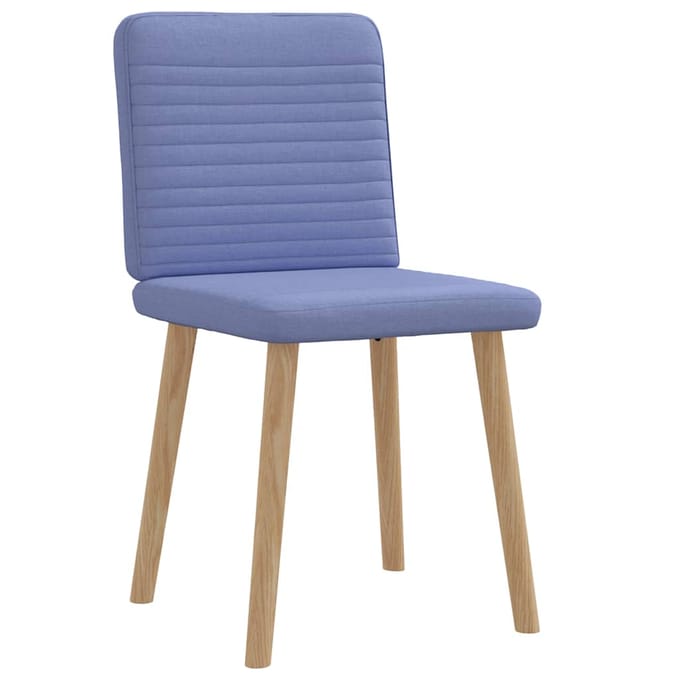 vidaXL - Eetkamerstoelen - 2 - st - stof - jeansblauw