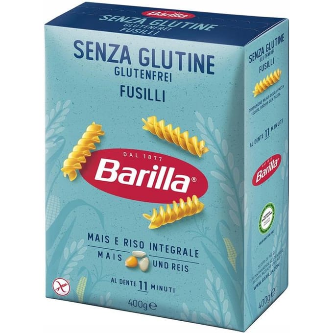 Glutenvrije pasta Barilla Fusilli 400g Italiaans