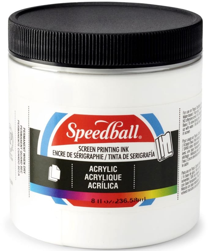 Acrylic ink white screen printing - Speedball