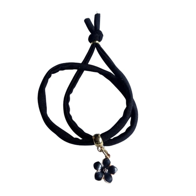 2Love it Daisy - Armband - Lengte: 40 cm - Verstelbaar in maat - Elastisch - Zwart