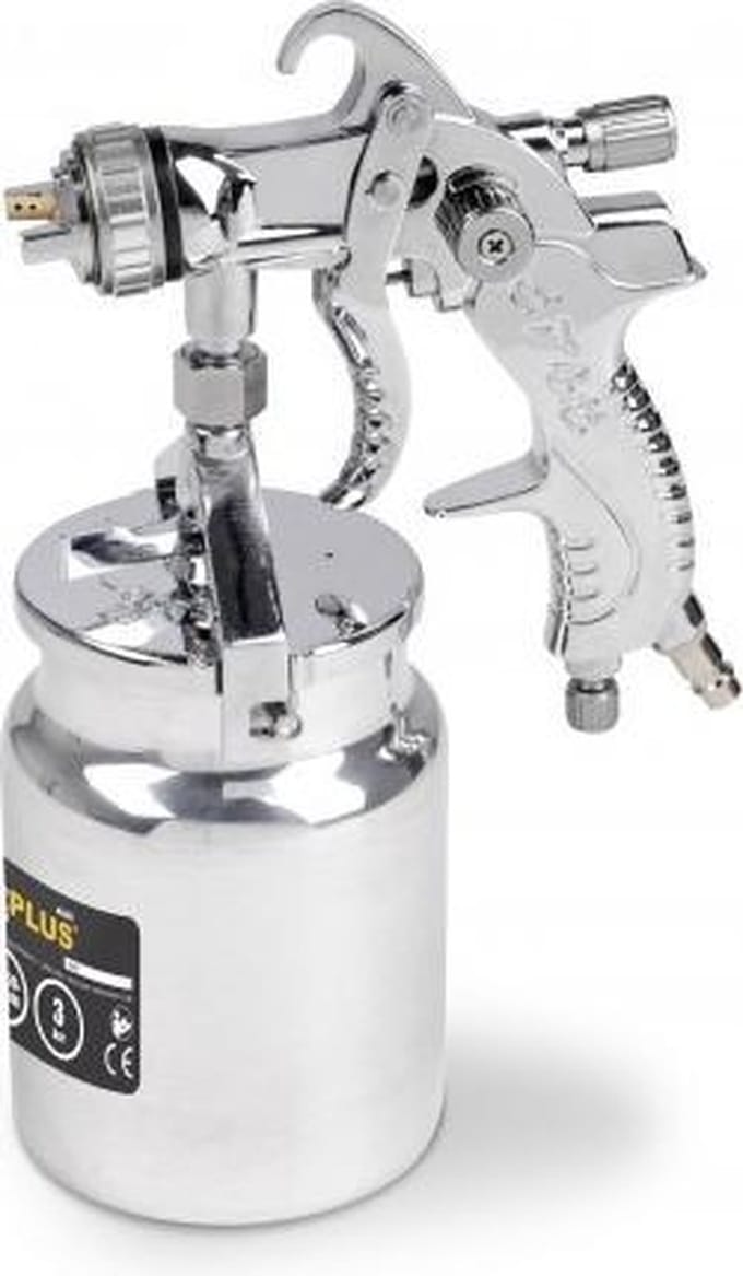 Powerplus Verfpistool op Luchtdruk POWAIR0110 - Verfspuitpistool van 3 bar en 1 l - te Gebruiken met Compressor